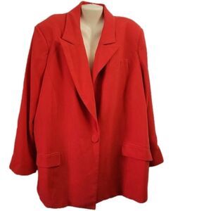 NEW Sergio Hudson Blazer Bold Red 4X Tailored jacket stretch vibrant classic NWT